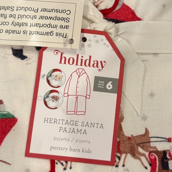 Heritage Santa Flannel Pajama Set - PBK - Picture 7 of 9